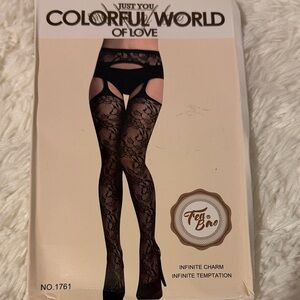 Ten Bro Black Lace Stockings